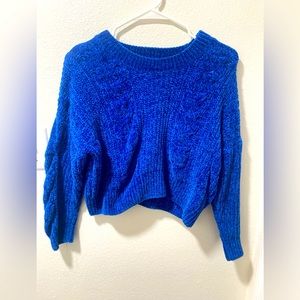 Sueter azul de algodón talla S/ Royal blue cotton sweater (very comfy) S size